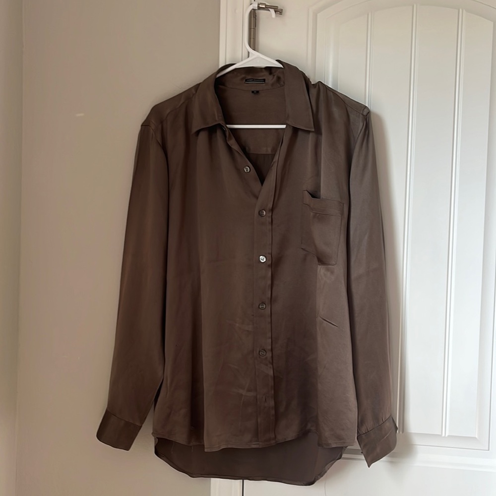 Silky long blouse